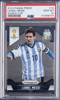 2014 Panini Prizm World Cup #12 Lionel Messi - PSA GEM MT 10